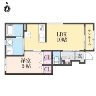 グットライフステージFJ【105号室】の間取り