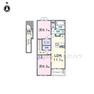 グランドハイツ?【2階】の間取り