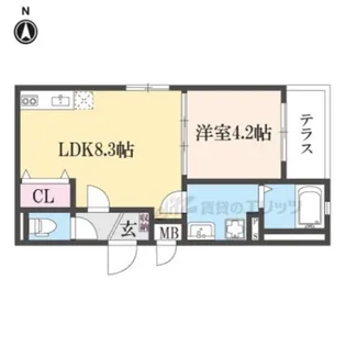 フェリーチェ小阪【1階】の間取り