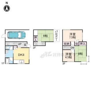 奈良県生駒市俵口町【一戸建】の間取り