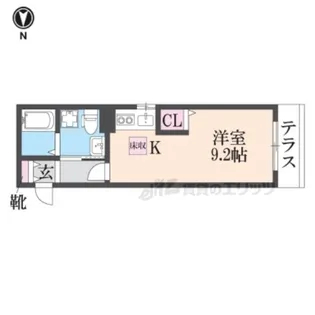 フロントハウスA棟【107号室】の間取り