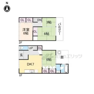 滋賀県大津市国分【一戸建】の間取り