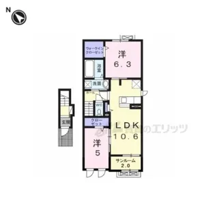 メゾン・シャトン?【2階】の間取り
