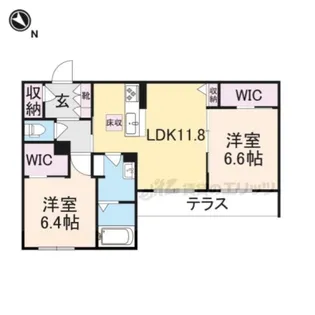 グランド・ソレイユA棟【1階】の間取り