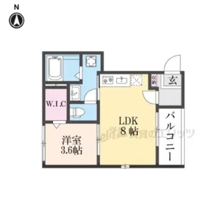 エディフィッシオ椥辻【2階】の間取り