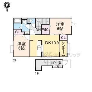 ヒルズ キザキ A【2階】の間取り