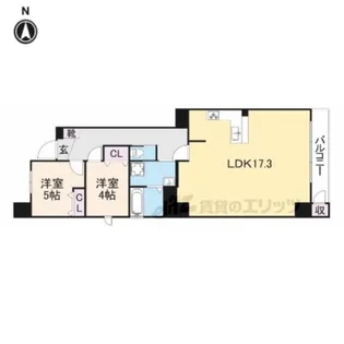 ベル・クローチェ京都洛央【1002号室】の間取り