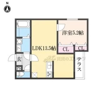 シエーナ楠葉ジェミオス【1階】の間取り