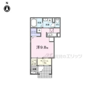 上月ハイツ【1階】の間取り