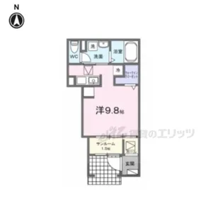 上月ハイツ【1階】の間取り