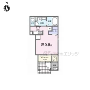 上月ハイツ【1階】の間取り