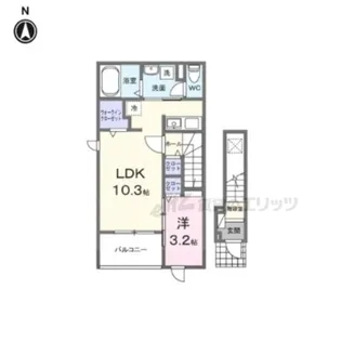 上月ハイツ【2階】の間取り