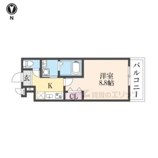 コウジィコート野崎【202号室】の間取り