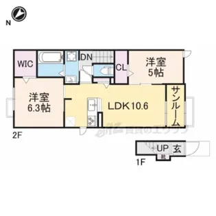 メゾン・シャトン?【2階】の間取り