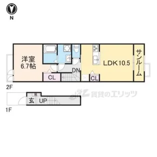 フォルトゥーナ ミシア【2階】の間取り