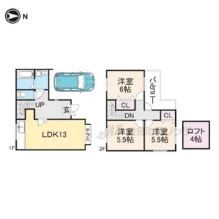 京都府京都市伏見区羽束師菱川町【一戸建】の間取り
