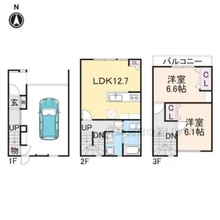 南滋賀BASE【C号室】の間取り