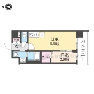ソルテラス京都JUJO華【2階】の間取り