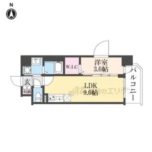 「ソルテラス京都JUJO華」【513号室】の間取り