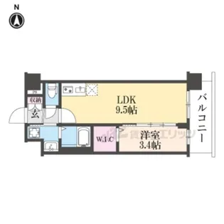 ソルテラス京都JUJO華【7階】の間取り