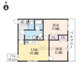 ジーニアススクエア四条高辻【4階】の間取り