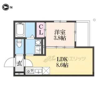 1LDKの間取り画像