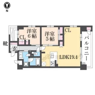 ルーシア清水五条【2階】の間取り