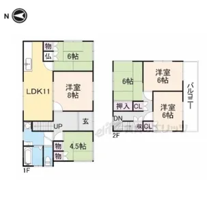 滋賀県大津市和邇高城【一戸建】の間取り