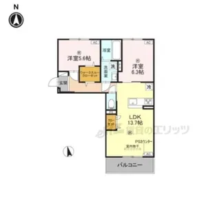 リジェール イースト【2階】の間取り