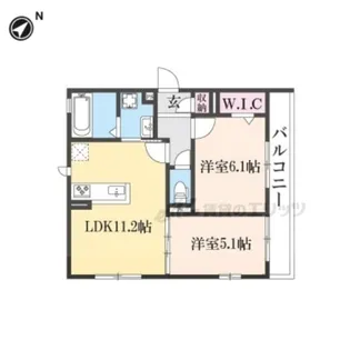 2LDKの間取り画像