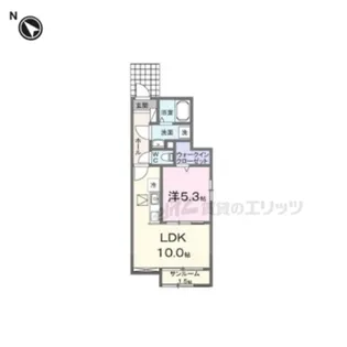 DKエステート守山【101号室】の間取り