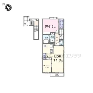 DKエステート守山【201号室】の間取り