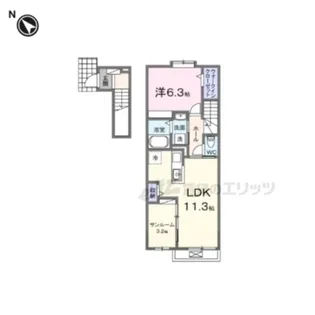 DKエステート守山【207号室】の間取り