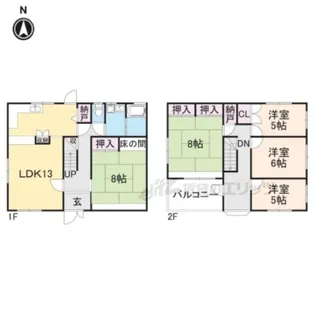 滋賀県大津市朝日1丁目【一戸建】の間取り
