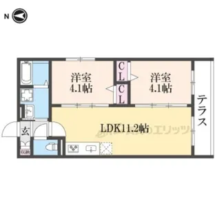 AVANTIO寝屋川市駅【1階】の間取り