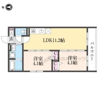 AVANTIO寝屋川市駅【2階】の間取り