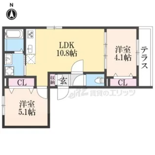 AVANTIO寝屋川市駅【1階】の間取り