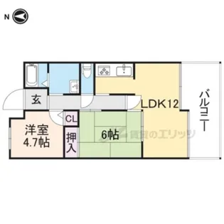 天理二階堂パークホームズ【602号室】の間取り