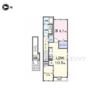 リエール【2階】の間取り