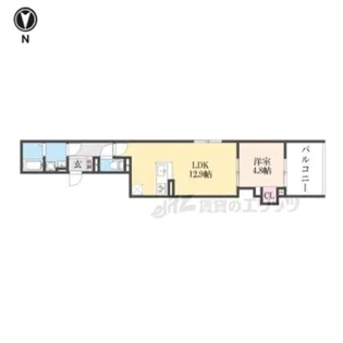 GRAMM丹波口【2階】の間取り