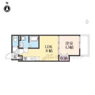 クレアール八戸ノ里【2階】の間取り