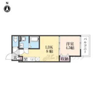 クレアール八戸ノ里【1階】の間取り