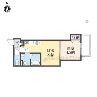 クレアール八戸ノ里【2階】の間取り