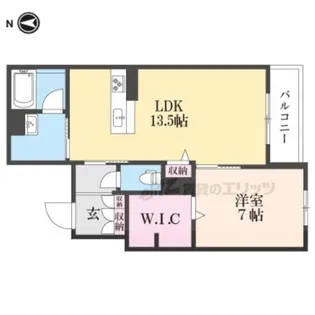 カーサ・ヴェルドール【2階】の間取り