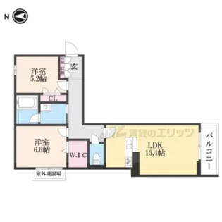 カーサ・ヴェルドール【2階】の間取り