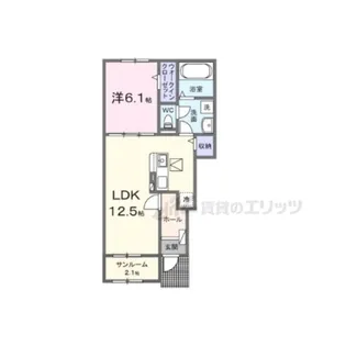 シャルム朝来【1階】の間取り