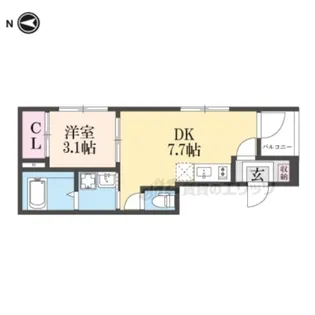 アミティア円町【301号室】の間取り