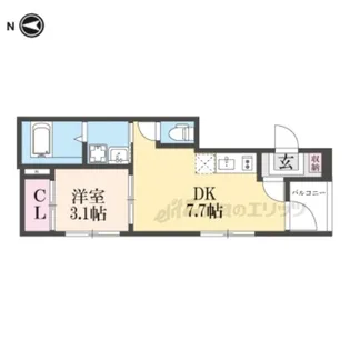 アミティア円町【2階】の間取り