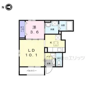 コート向田EAST【1階】の間取り