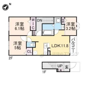 メゾン ブランシェ【2階】の間取り